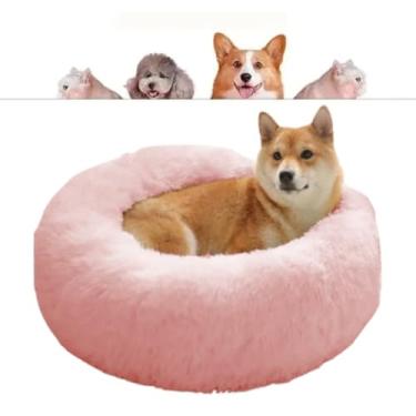 Imagem de CAMA PET DONUT NUVEM PELUCIA GG REDONDA CAMINHA PELUCIADA NINHO CASINHA CASA COLCHONETE Cachorros E Gatos NUVEM FUNDO ANTIDERRAPANTE IMPERMEAVEL GRANDE 70CM (ROSA)