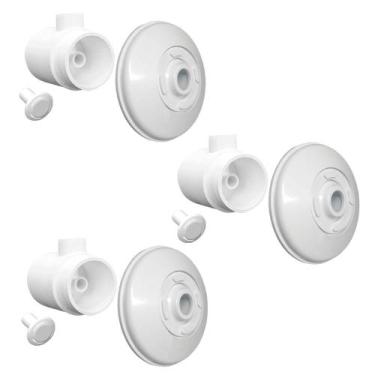 Imagem de Kit Piscina 3 Dispositivos Hidromassagem 1 1/2" Alvenaria - Brustec