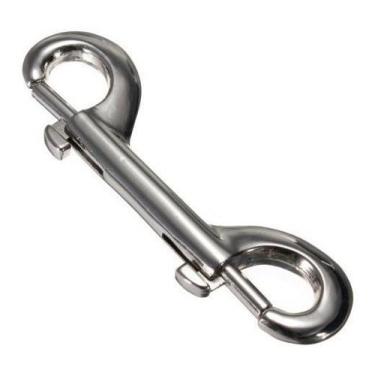 Imagem de Mosquetão Duplo Simétrico 90Mm Em Aço Inox 316 Engate Rápido - Abrolho