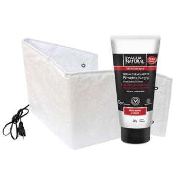 Imagem de Kit serum de pimenta negra e cinta térmica elétrica 110v - D'agua Natu