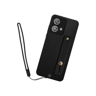Imagem de Kit Capa Silicon Veloz para Motorola Moto Edge 50 Pro + Ring Socket + Cordão - Preto - Gshield