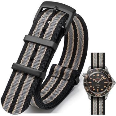 Imagem de Nizonlaie Pulseira de relógio de nylon balístico militar com fivela pesada de 18 mm, 20 mm, 22 mm, 24 mm de espessura, G10, de nylon premium, pulseira de substituição para relógio inteligente para