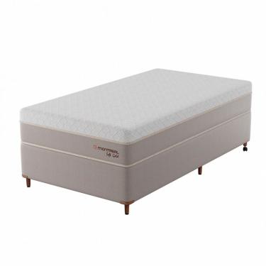 Imagem de Cama Box com Colchão Solteirão Soft Gold Molas Ensacadas (28x96x203) Bege