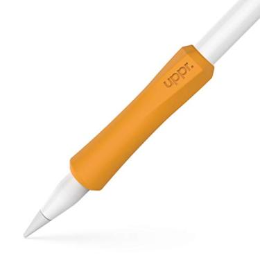Imagem de UPPERCASE Designs NimbleGrip Premium Silicone Ergonomic Comfort Grip Holder, Dual Sided Design, Compatible with Apple Pencil Pro, USB-C, 2nd Generation, 1st Generation (1 Pack, Orange)