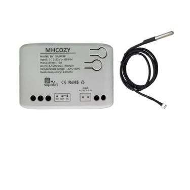 Imagem de MHCOZY Controlador De Temperatura Sem Fio Wifi, Relé Inteligente Contato Seco Com Aplicativo Ewelink, Compatível Alexa E Google Assistant