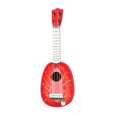 Imagem de YIJU Ukulele infantil, instrumento musical de brinquedo que melhora as habilidades auditivas, brinquedo educacional de aprendizagem, guitarra pequena para, Morango