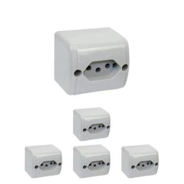 Imagem de 5 Tomada 2p+t 20A 250V Silentoque Sobrepor Pial Legrand