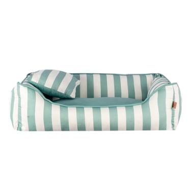 Imagem de Cama caminha com ziper pequena para pet de pequeno porte - cachorros e gatos - Pet(Listra verde)