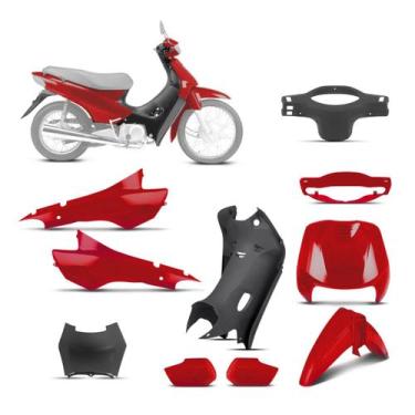 Imagem de Kit Peças Plásticas Biz 100 1998 À 2005 - PRO TORK, VERMELHO SAPUCAÍ 2