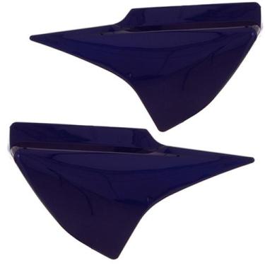 Imagem de Tampa Lateral Cromo Forte Titan 150 2004 À 2008 Par, AZUL CARAIVA 2008