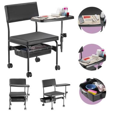 Imagem de Cirandão Mesa Manicure 1 Mesa Multifuncional Salão Preta
