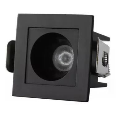 Imagem de Mini Spot Focco Embutir 3W Preto 4000K Bivolt Ip20 Gaya