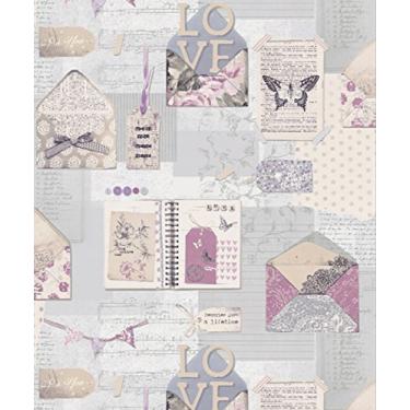 Imagem de Arthouse Papel de parede 671201 PS I Love You, lilás