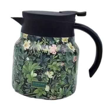 Imagem de WeiLaiKeQi Jarra de chá com chaleira isolada e infusor, bule de cozinha para bebidas quentes, jarra térmica de café de 800 ml para chás Pu'er maduros, Verde