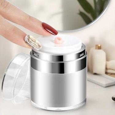 Imagem de Pote Para Cosméticos Airless Pump - Recipiente de Cremes Base e Gel Unhas Recarregável sem Desperdícios, Frasco Pump a Vácuo Ideal Para Viagens 30 ml Premium