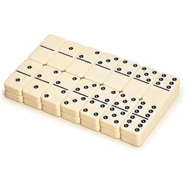 Imagem de Jogo de Dominó 28 Peças 5mm Com Maletinha em Plástico Melamina Design Tradicional Leve e Resistente Ideal para Lazer em Família Amigos ou Competições PREMIUM