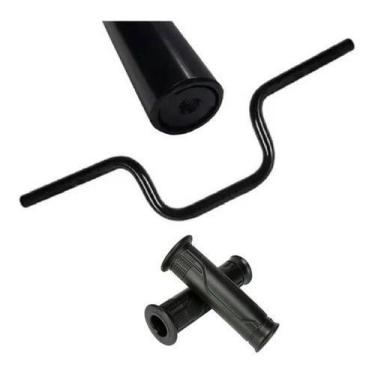 Imagem de Guidão Mais Manopla Moto Factor 125 150 Fazer 150 Preto Yamaha Rosca -