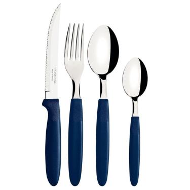 Imagem de Faqueiro com Gaveteiro Ipanema Aço Inox e Polipropileno 25 Peças Tramontina