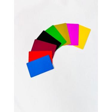 Imagem de cartões de PVC coloridos padrão bancário - 100 unidades - Petrone, Col