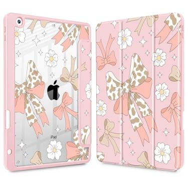 Imagem de Tuiklol Capa para iPad 10.2, versão 2021, 9ª geração, suporte embutido para lápis, suporte de três dobras, proteção de TPU (Poliuretano Termoplástico) para iPad 10.2 de 2020 e 2019 [8/7], capa com