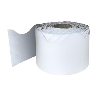 Imagem de Carson-Dellosa, Bordas amarelas para quadro de avisos, 1,8 m de bordas brancas recortadas para quadro de avisos