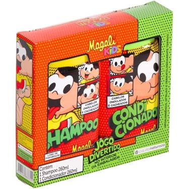 Imagem de Turma da Mônica Kids, Kit Infantil, Shampoo e Condicionador, Para cabelos Ondulados e Cacheados, Magali, 2 X 260ml