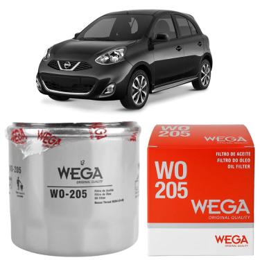 Imagem de Filtro Óleo Nissan March 1.0 16V 2011 a 2015 Wega WO205