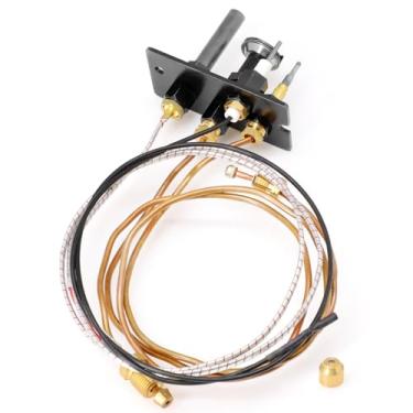 Imagem de Kits de montagem de piloto de gás natural 10002264 para Majestic, Temco, HHT, Vermont Castings, fogão a gás e lareiras Monessen, SRV10002264 Conjunto piloto de 3 vias com peças de reposição termopar