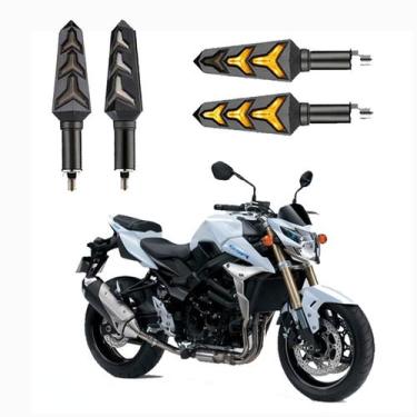 Imagem de KIT 4 Seta Sequencial Pisca de Led Universal Modelo P09S Estrela Moto 