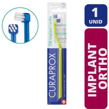 Imagem de Escova Dental Curaprox  Implant Ortho 708  1 unidade, Azul