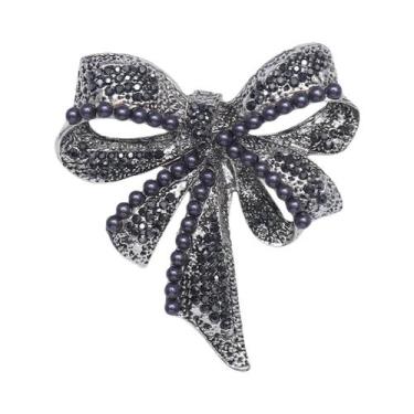 Imagem de Broches de Arco com Strass Brilhantes - Acessório de Festa Unissex, Pr
