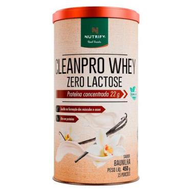 Imagem de Cleanpro Whey Zero Lactose 450g - Nutrify, Baunilha
