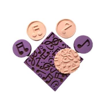 Imagem de KTX07 Kit Marcador textura pasta americana biscuit confeitaria musical