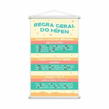 Imagem de Regra Geral Do Hífen Banner Escolar Pedagógico Grande - Plimshop
