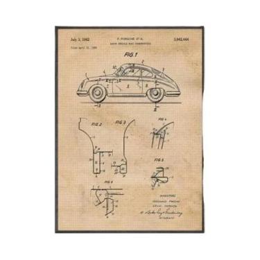 Imagem de Arte De Parede Em Tela Com Impressão De Um Carro Esportivo Conversível