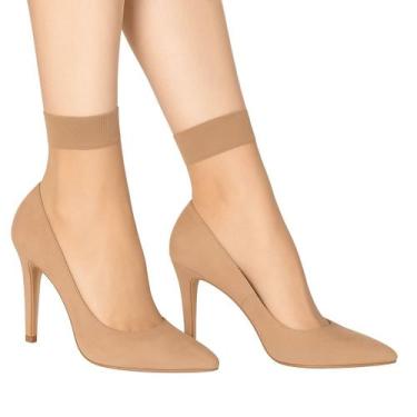 Imagem de Kit 2 Pares de Meias Feminina Fio 20 Soquete Loba Lupo, Único, Natural