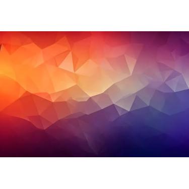 Imagem de Quadro Decorativo com Estampa Colorful Abstract Geometric Triangle Triangle 30 x 30 Papel 2 unidades
