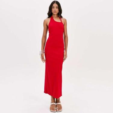 Imagem de Vestido Super Mid Easy Lança Perfume Pr26 Vermelho Feminino, M