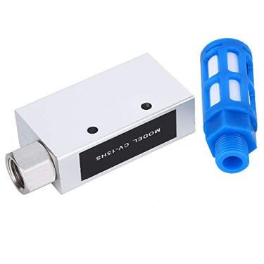 Imagem de Ejetor Gerador de Vácuo de Exaustão de Ar Pneumático CV-15HS Com - Material de Liga de Alumínio - Fácil de Montar e Manter - Ideal para Uso Industrial - Tamanho Compacto para