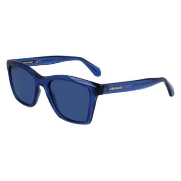 Imagem de Salvatore Ferragamo unissex SF2001S óculos de sol, 432 azul transparente, 54
