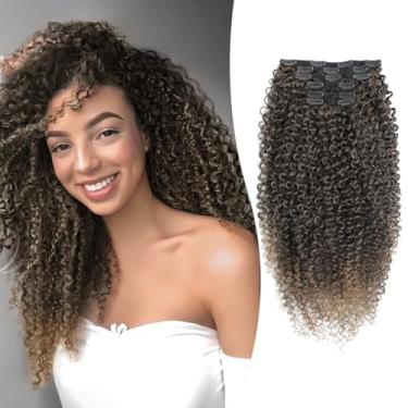 Imagem de MORICHY Extensões de cabelo cacheado 6 peças de extensões de cabelo macio natural 3C 4A encaracolado crespo cabeça inteira para mulheres 100% proteína pura seda natural extensões de cabelo macio