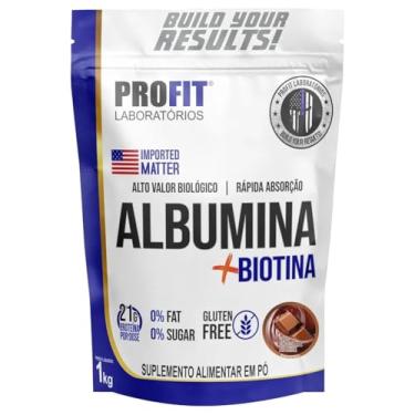 Imagem de Albumina + Biotina 1kg Proteína do Ovo Refil Profit (Refil, Chocolate ao leite)