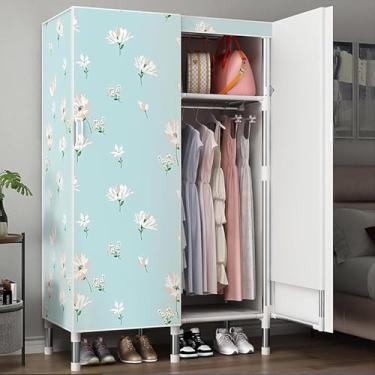Imagem de Guarda-roupas De Lona Para Quarto - Cabideiro De Metal Com Vara De Pendurar Organizador De Roupas - Prateleiras De Armazenamento Para Armário De Quarto, 2, 85x50x172cm