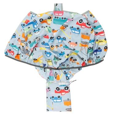 Imagem de Capa de carrinho de compras para bebês, Farmer's Market Veggies capa de carrinho de tecido de poliéster, estilo desenho animado, dobrável, portátil, com bolsa de transporte para bebês, meninos ou