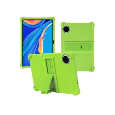 Imagem de Capa para tablet DOOGEE U11 Pro Android 15 de 11 polegadas, capa protetora de borracha leve à prova de choque, capa protetora de silicone macio ajustável para crianças, verde