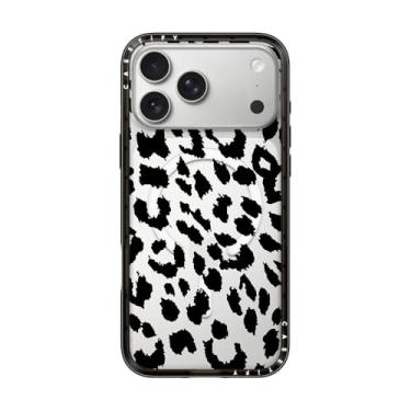 Imagem de CASETiFY Capa compacta para iPhone 17 Pro Max [fina e elegante/compatível com Magsafe/1,2 m. 2X proteção contra quedas de grau militar] - Lacie Leopard - preto transparente