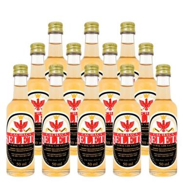 Imagem de Miniatura Cachaça Seleta Tradicional 50ml 12 Unidades - Genérico