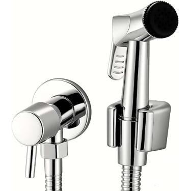 Imagem de Ducha Higiênica de Metal Inox 304 com Gatilho + Mangueira Flexível 1,5m Conexão 1/2" Banheiro Bidê Spray Pressurizado Antivazamento