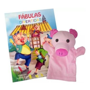 Imagem de Livro + Fantoche Fábulas Divertidas - Os Três Porquinhos - BOM BOM BOO