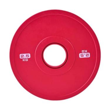 Imagem de predolo Placa de peso Fitness Change para levantamento de peso, placa compacta para halteres, peso para treino de força para iniciantes, 2.5 Kg Vermelho